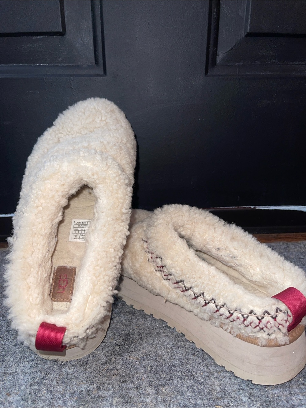 UGG Cream Sherpa Slip-On Platform